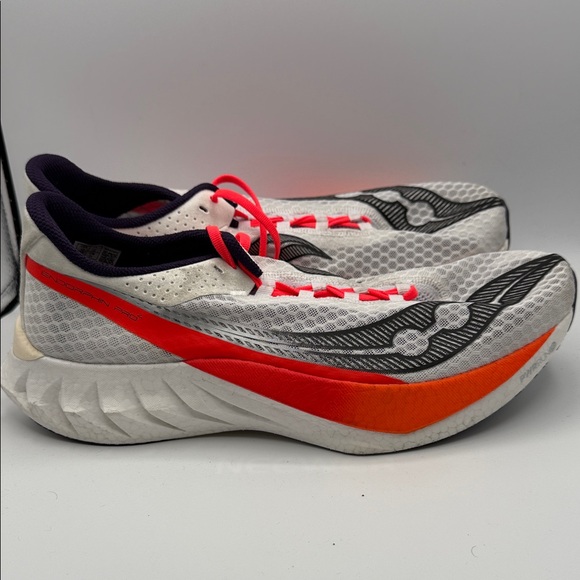 SAUCONY ENDORPHIN PRO 4 Men’s 13 White and Orange S10 - Picture 1 of 7